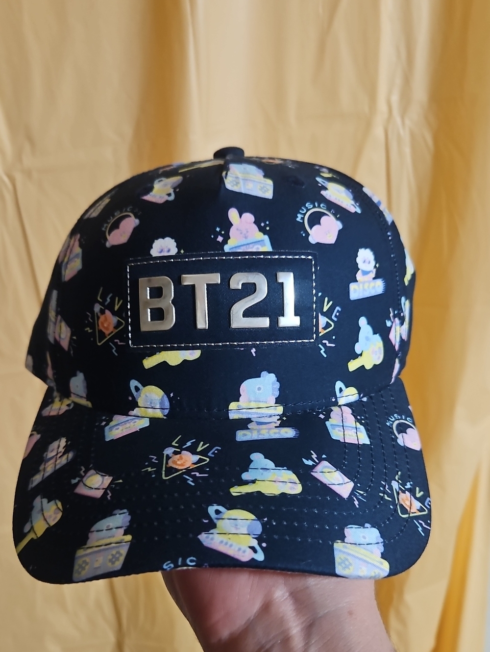 BT21 ADULT UNISEX PRINTED HAT: BLUE/PINK: NEW WITH TAGS